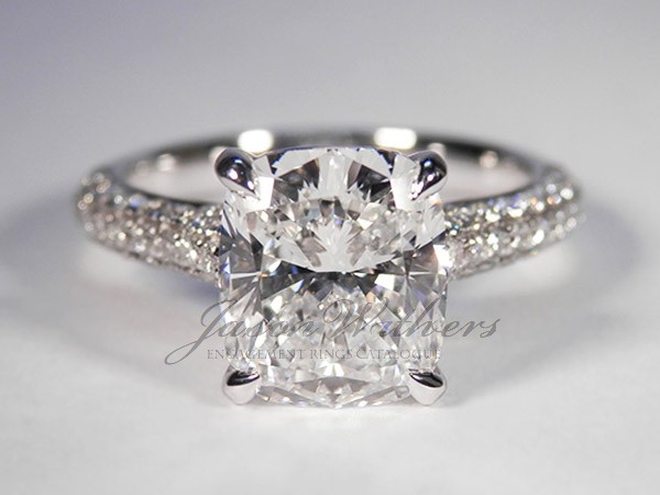 3.02 Ct's Cushion Diamond Ring