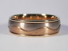 White & Yellow Gold Mens Ring