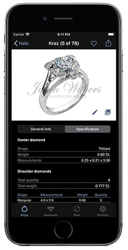 Mobile app "Engagement Rings" for iPhone
