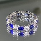 Sapphire oval and di...